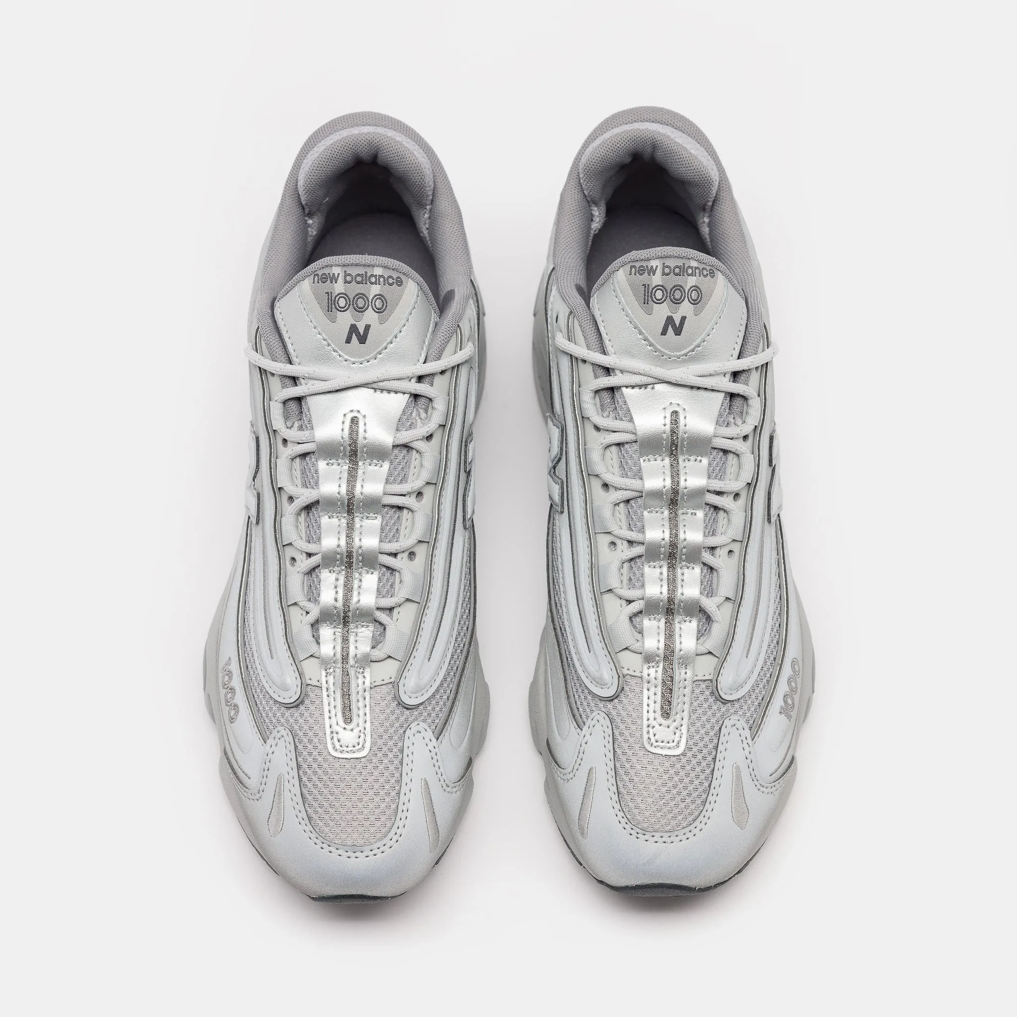 1000 Sneaker in Silver Metalic/Raincloud