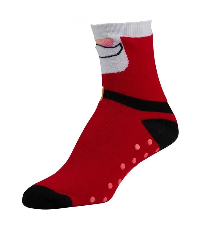 12 Pairs of Women's Christmas Non-Skid Colorful Holiday Socks (Sock Size 9-11)