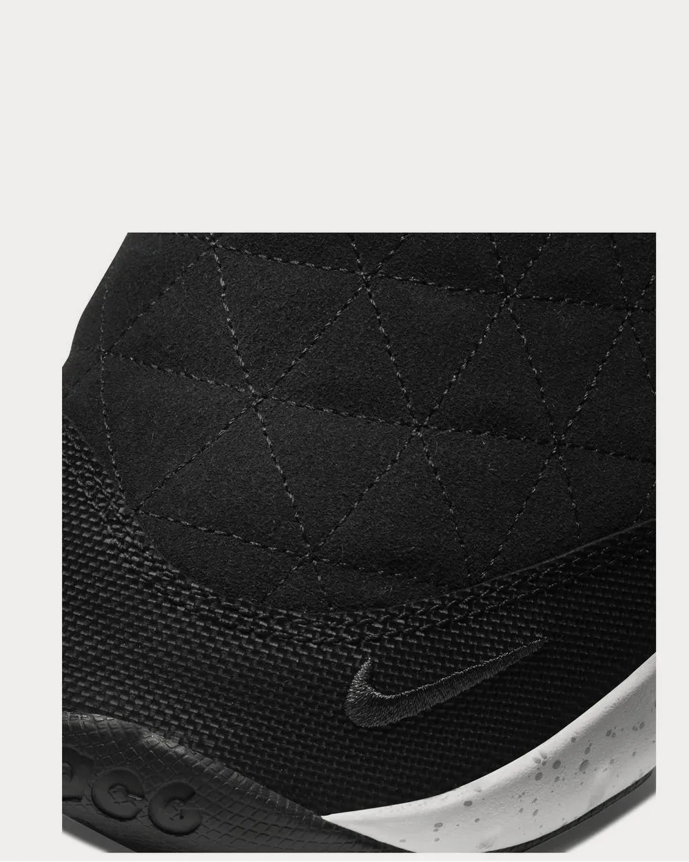 ACG MOC 3.0 Mesh-Trimmed Quilted Suede Black low top sneakers
