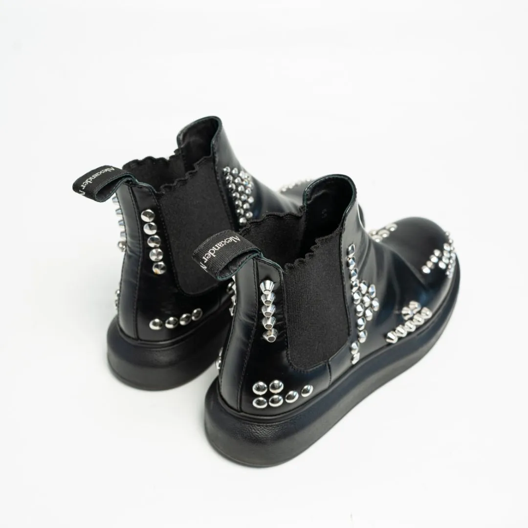 Alexander Mcqueen Studded Black Boots, 37