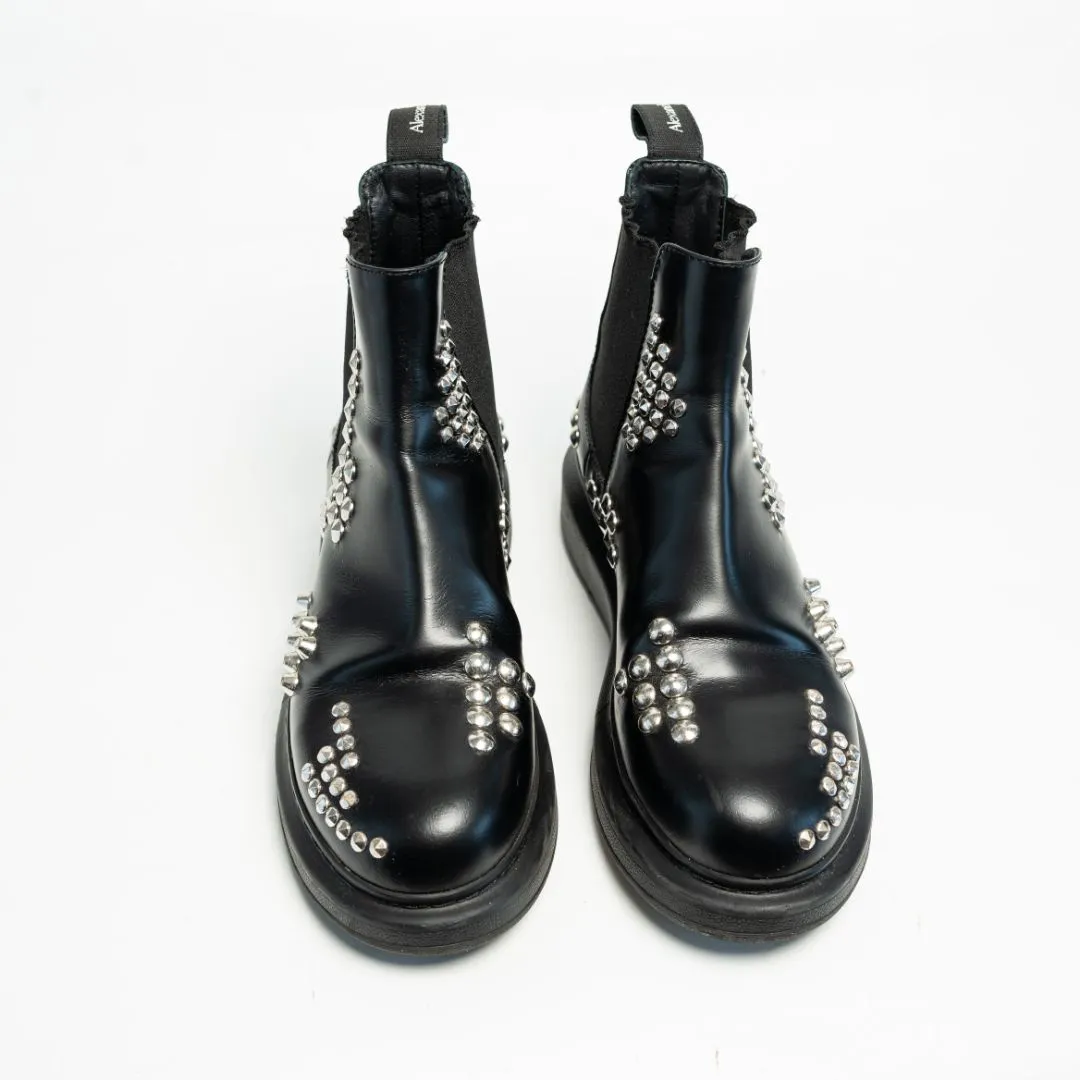 Alexander Mcqueen Studded Black Boots, 37