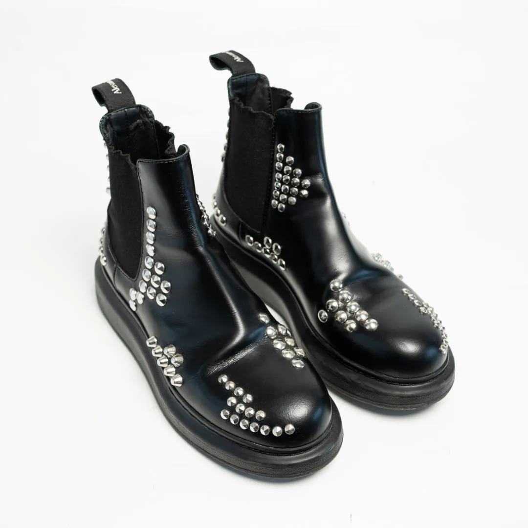Alexander Mcqueen Studded Black Boots, 37