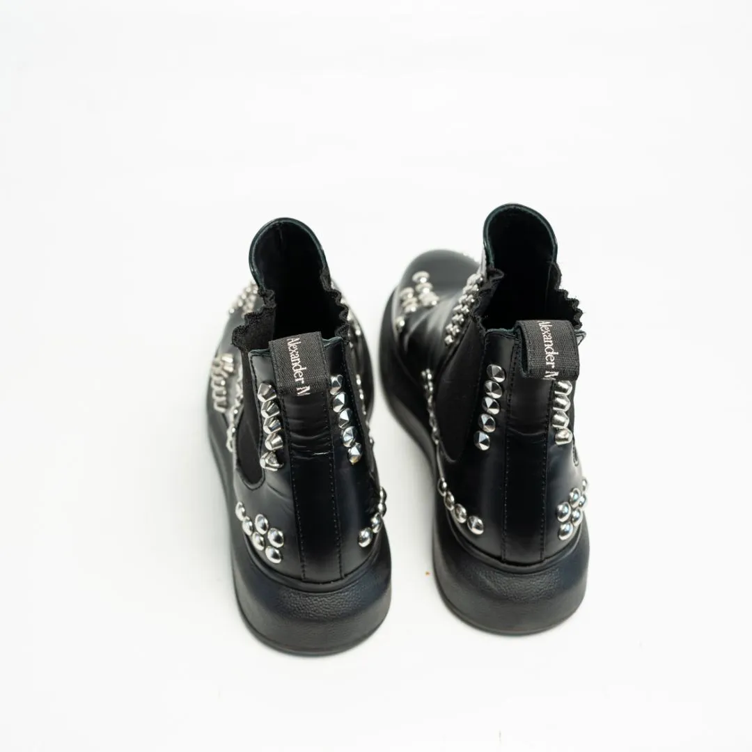 Alexander Mcqueen Studded Black Boots, 37