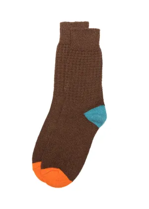 American Trench Waffle Sock in Chocolate