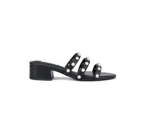 Black Studded Strappy Heels