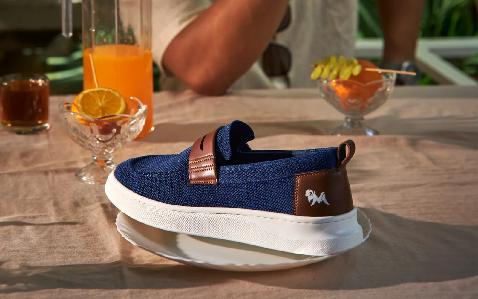 Brunch Loafers : Navy/Tan
