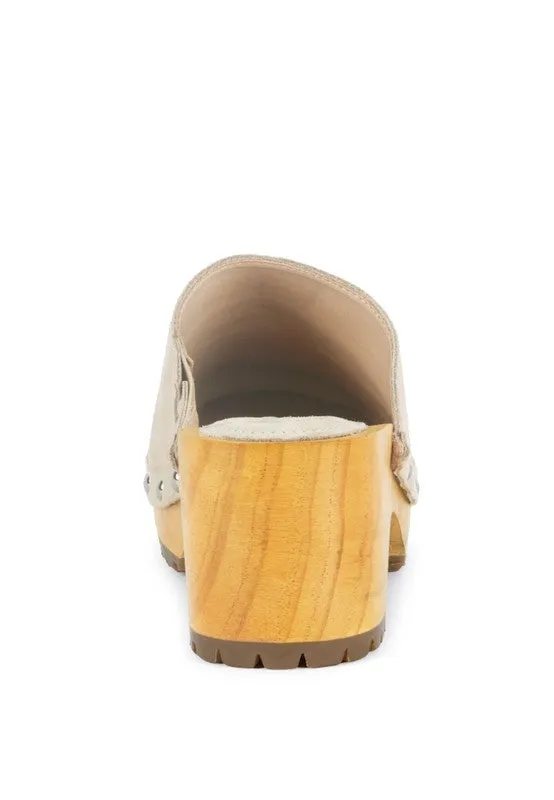CEDRUS FINE Suede Studded Clog