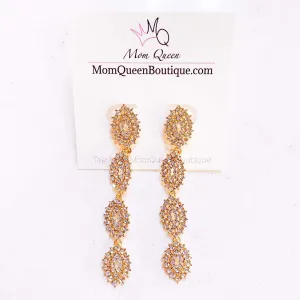 Diamond Stone Earrings