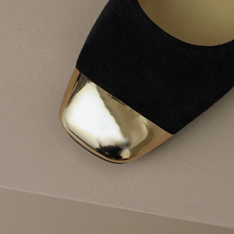 Fanny Black Suede Mary Jane Shoes