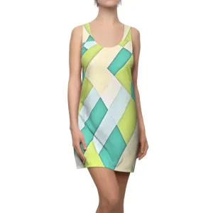 Fierce Blue Pattern Racerback Dress