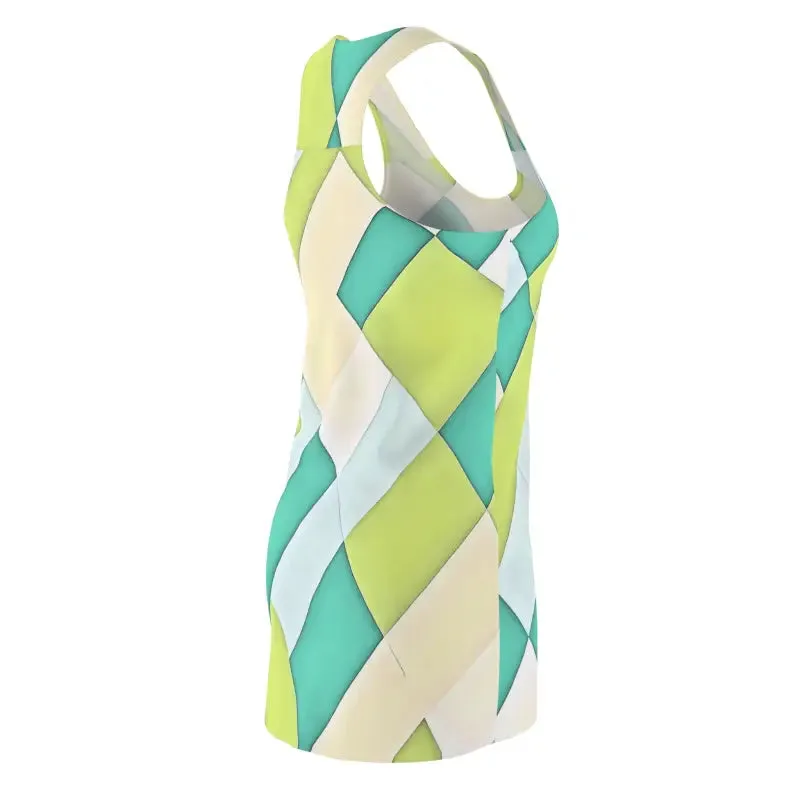 Fierce Blue Pattern Racerback Dress