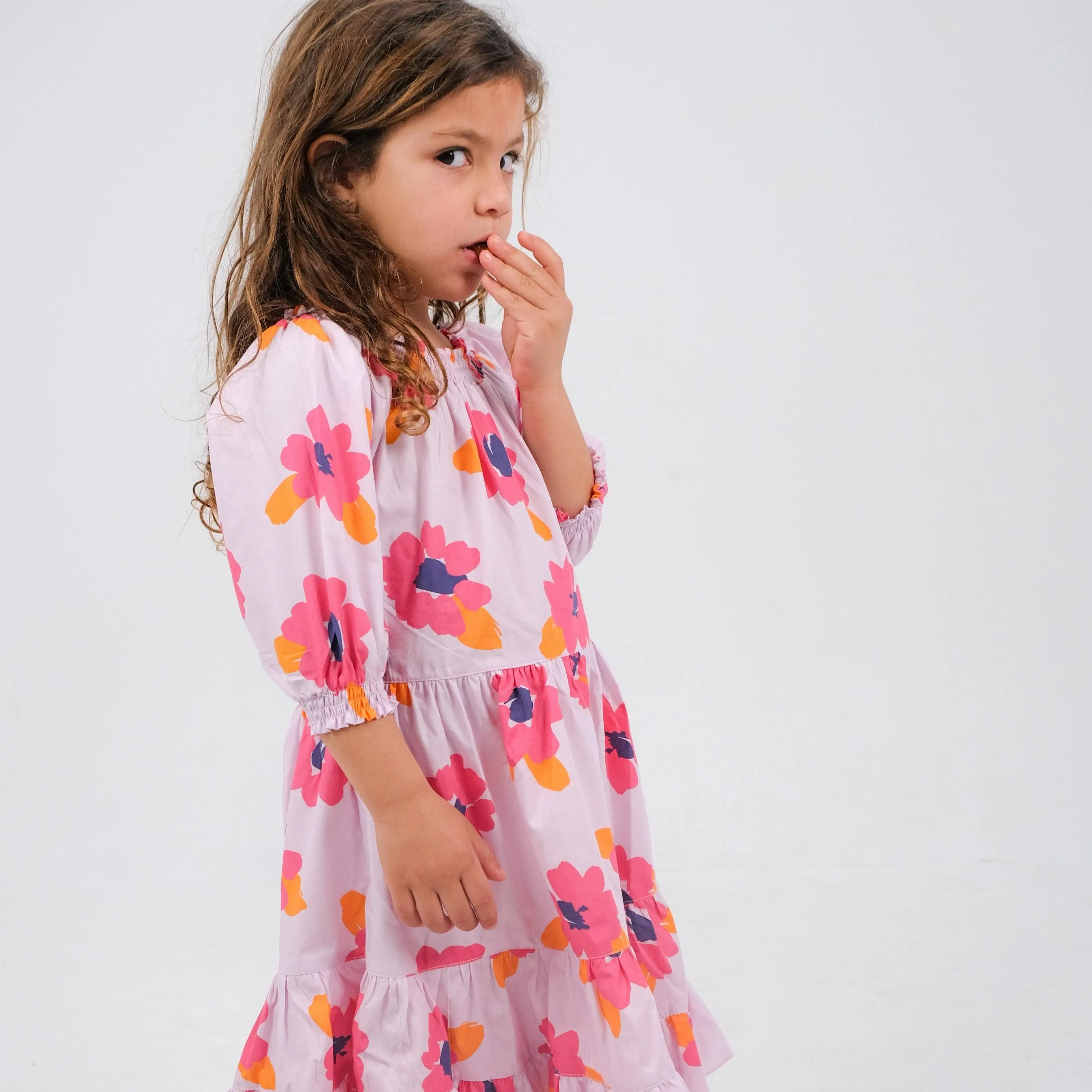 Flowery Short-Sleeved Dress