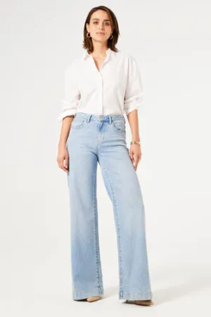 Garcia Celia 249 Light Wash Wide Jeans