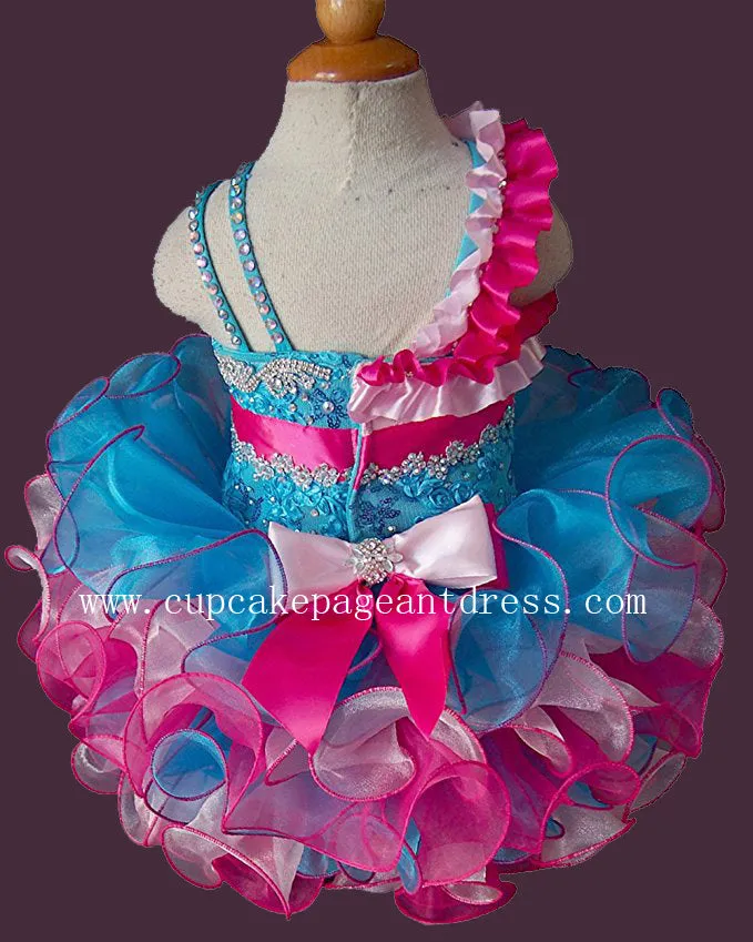 Glitz Nations Pageant For 0-3 Months/3-6 months/6-9 Months Cupcake Pageant Dress 0--6T