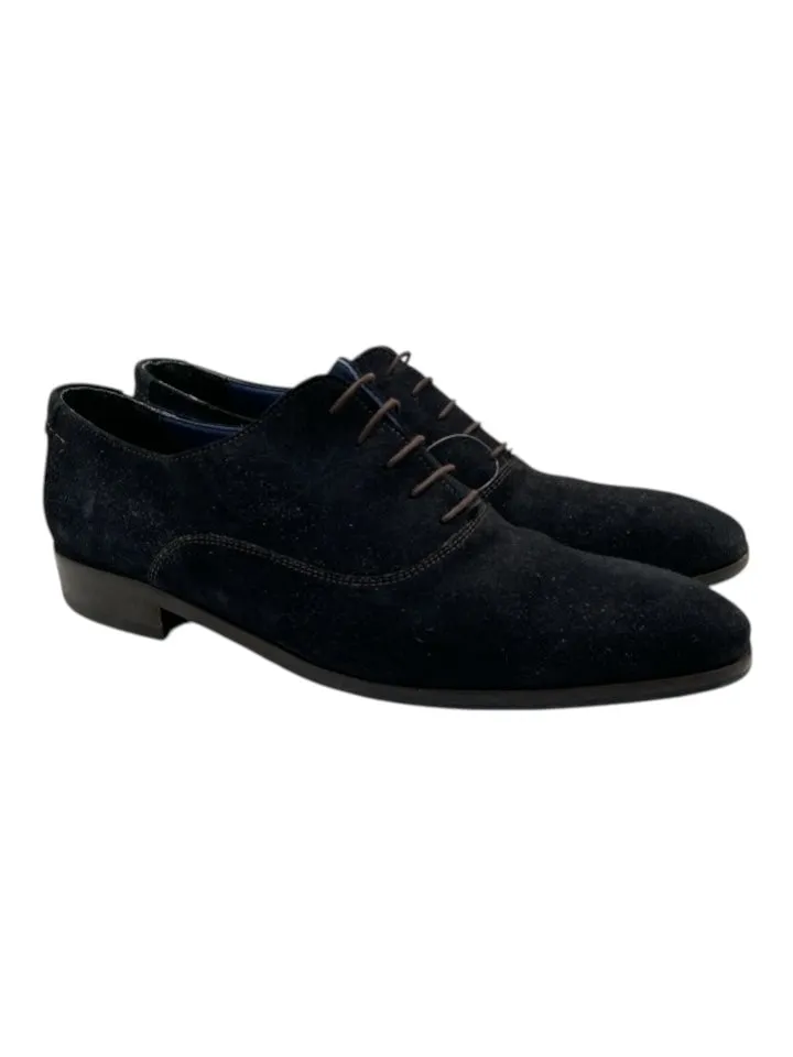 Hop's Shoe Size 45 Navy Suede Solid Dress Men's Shoes