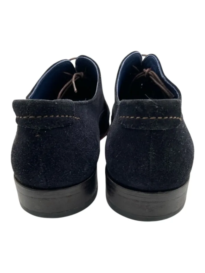 Hop's Shoe Size 45 Navy Suede Solid Dress Men's Shoes