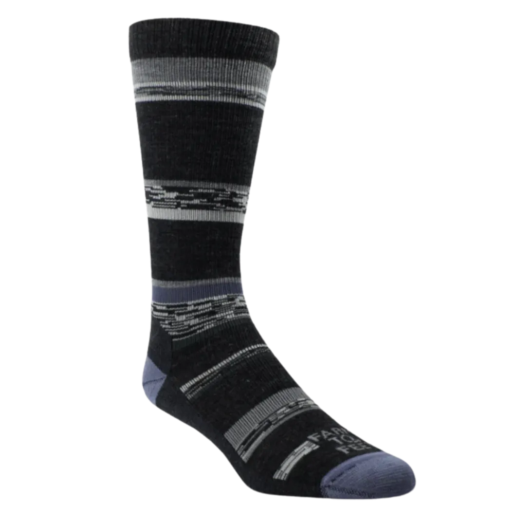 King No Cushion Crew - Charcoal & Wooly Blue