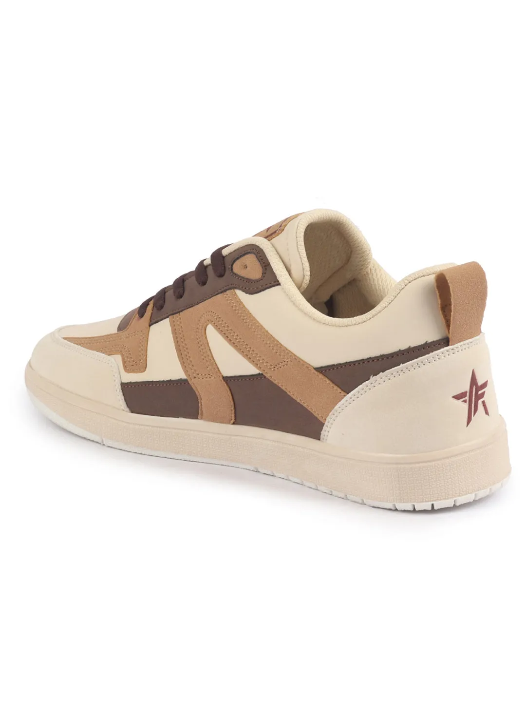 Men Colorblocked Lace-Up Sneakers Classic Casual Shoe Soft Cushioned Insole Low Top Sneaker Shoes