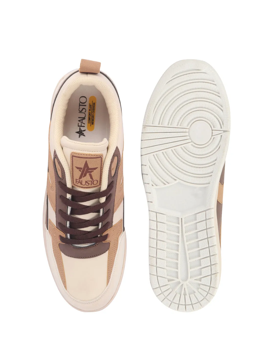 Men Colorblocked Lace-Up Sneakers Classic Casual Shoe Soft Cushioned Insole Low Top Sneaker Shoes