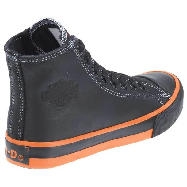 Men's Nathan Black Leather Hi-Top Sneakers D93816