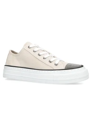 Monili Toe-Cap Sneaker in White