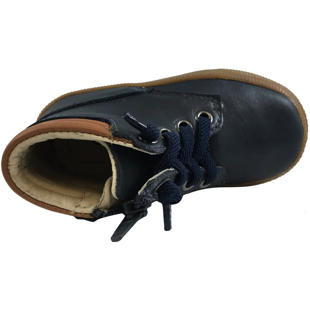 Old Soles Boy's & Girl's Rover Navy High Top Lace Up Sneaker Shoe