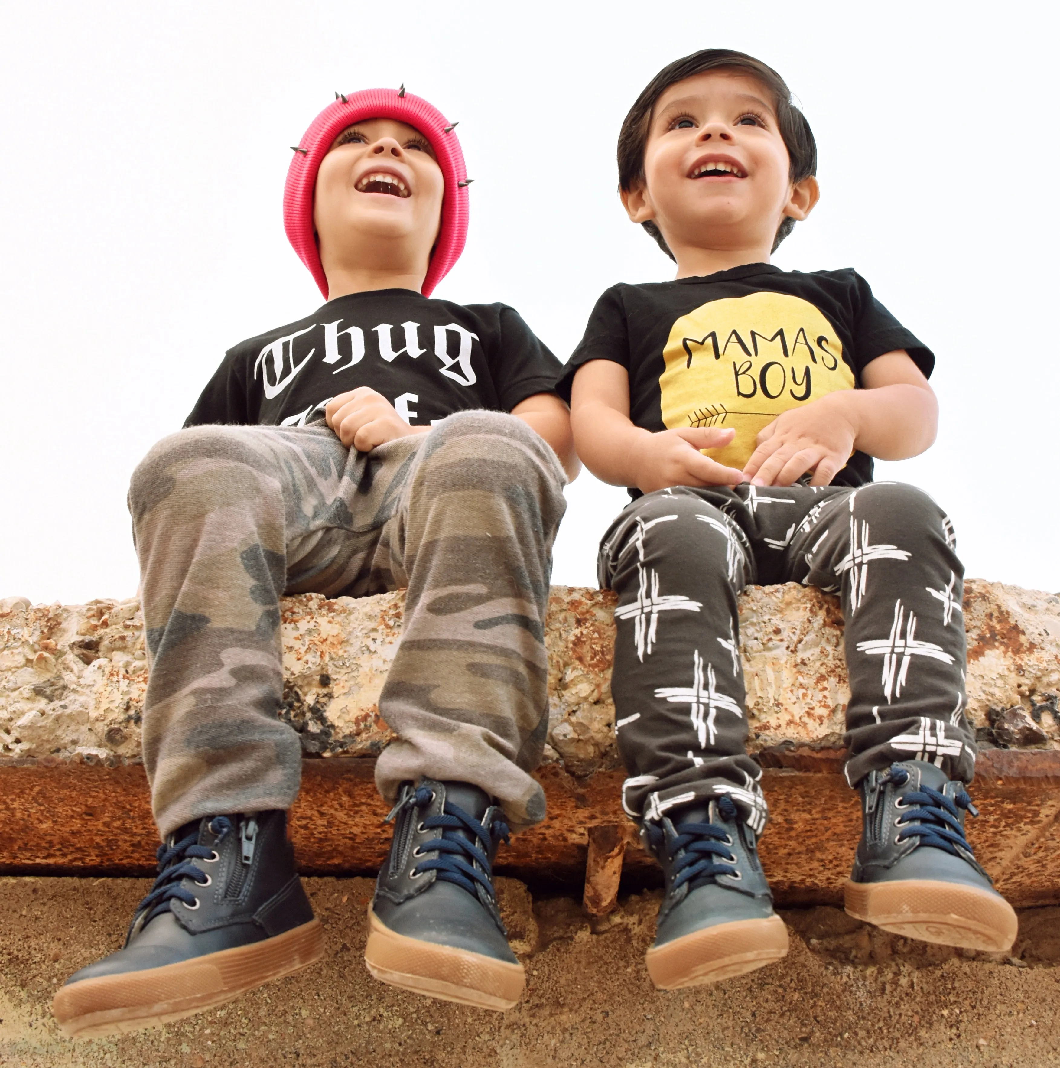 Old Soles Boy's & Girl's Rover Navy High Top Lace Up Sneaker Shoe