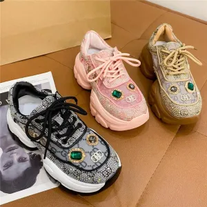 Rhinestone Breathable Sport Shoes