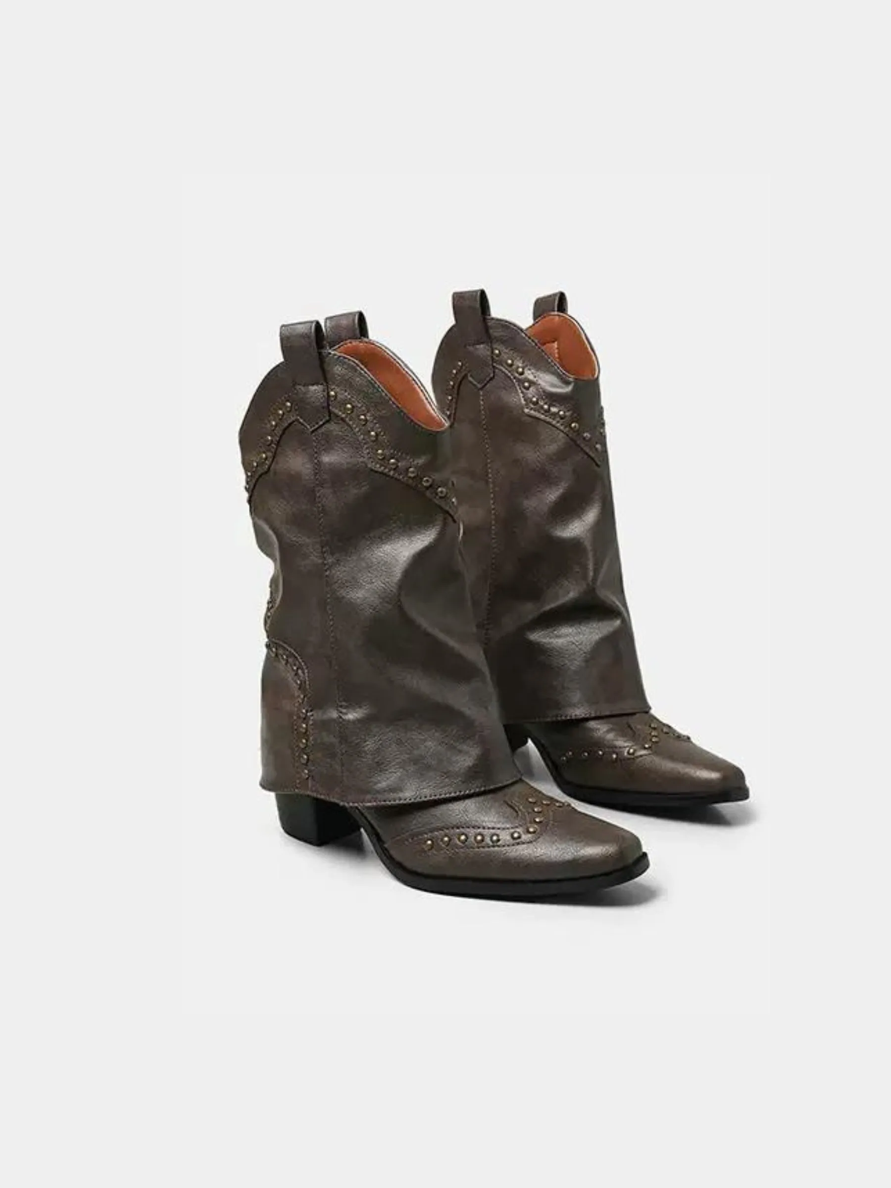 Rowan Studded Slouch Boots