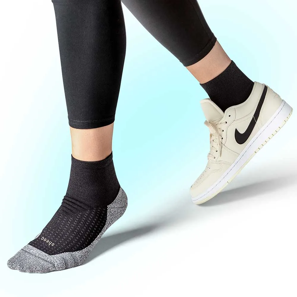 Sheec | Youth Comfits Compression Aqua-X Aerodri Quarter Crew & No Show Blister Tab Socks Bundle Pack 4 Pairs   Drawstring Bag