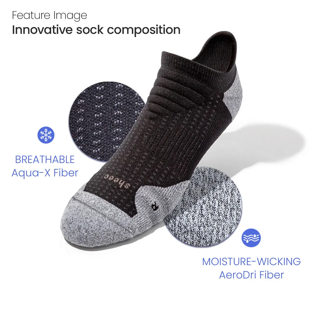 Sheec | Youth Comfits Compression Aqua-X Aerodri Quarter Crew & No Show Blister Tab Socks Bundle Pack 4 Pairs   Drawstring Bag