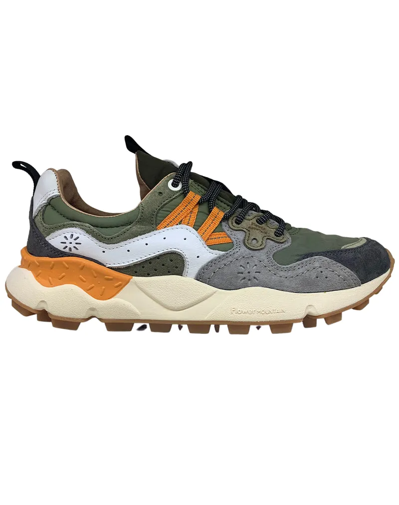 SNEAKERS "YAMANO 3 MAN" IN SUEDE E NYLON RIPSTOP ANTHRA/KAKI