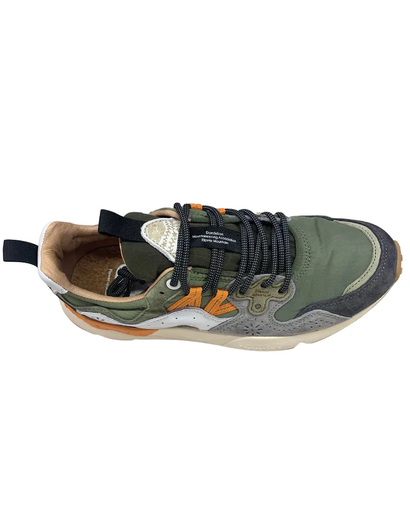 SNEAKERS "YAMANO 3 MAN" IN SUEDE E NYLON RIPSTOP ANTHRA/KAKI