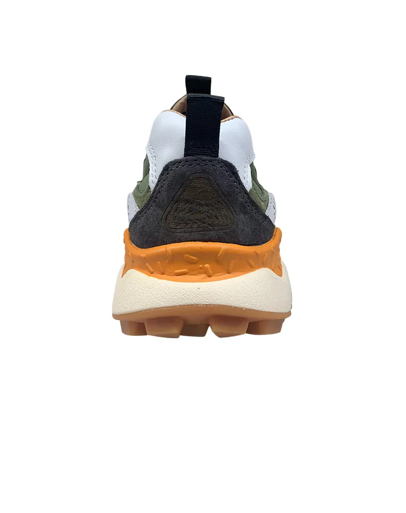 SNEAKERS "YAMANO 3 MAN" IN SUEDE E NYLON RIPSTOP ANTHRA/KAKI