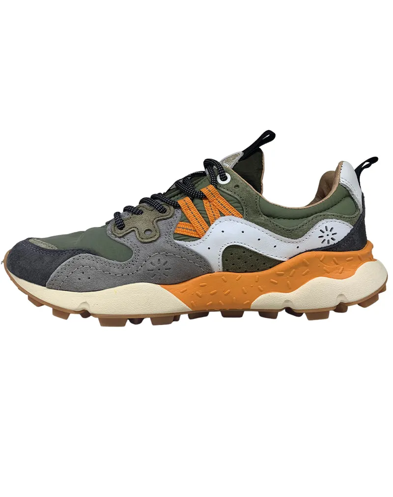 SNEAKERS "YAMANO 3 MAN" IN SUEDE E NYLON RIPSTOP ANTHRA/KAKI