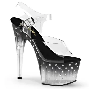 STARDUST-708T Tinted Black Platform Stripper Shoes
