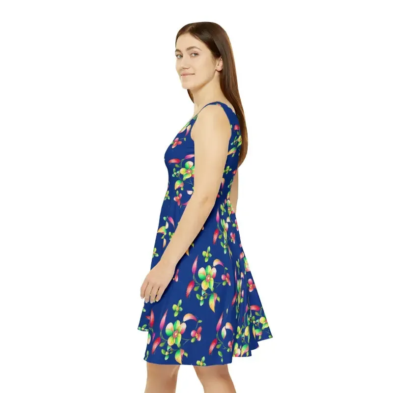 Stunning Large Flowers Women's Skater Dress