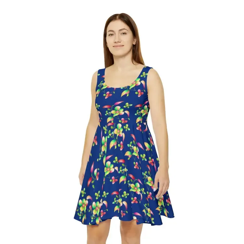 Stunning Large Flowers Women's Skater Dress