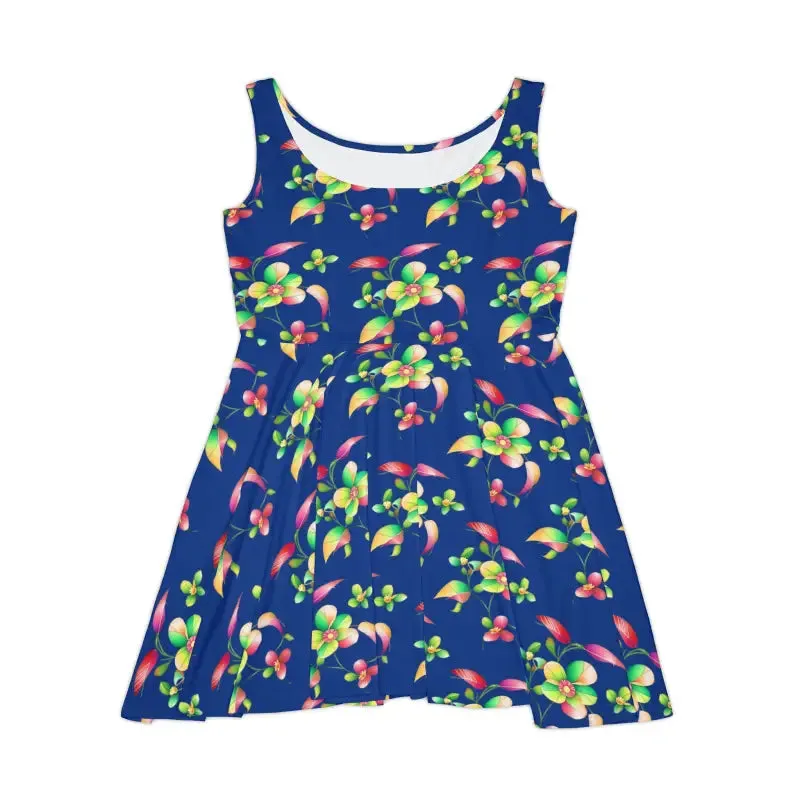 Stunning Large Flowers Women's Skater Dress