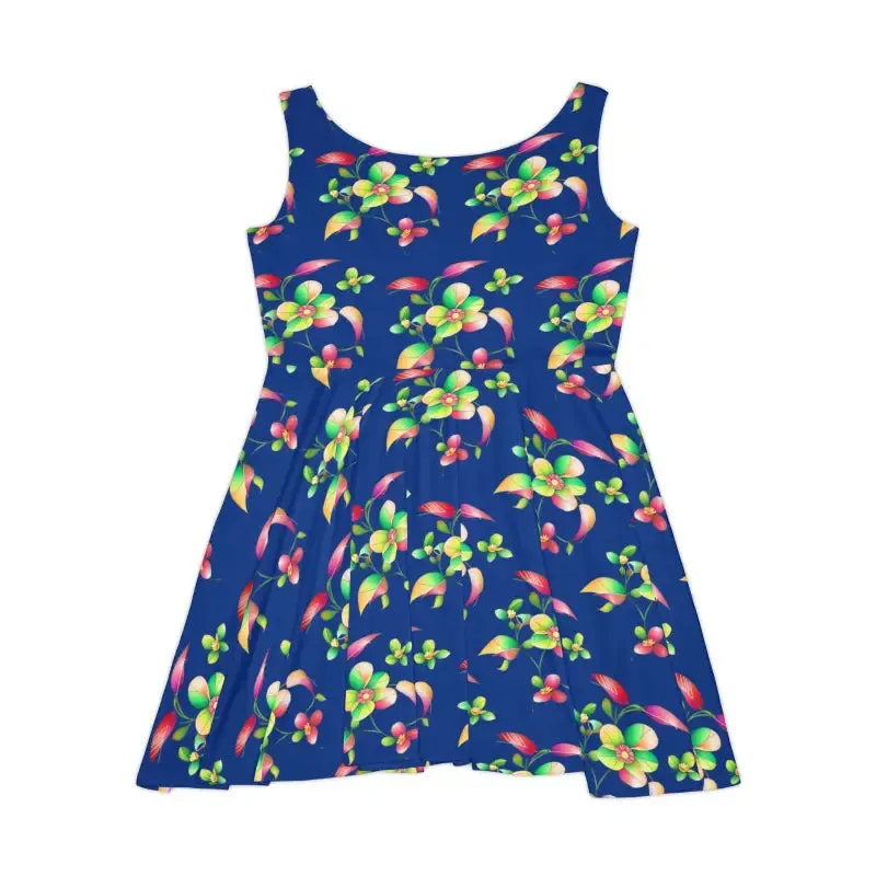 Stunning Large Flowers Women's Skater Dress