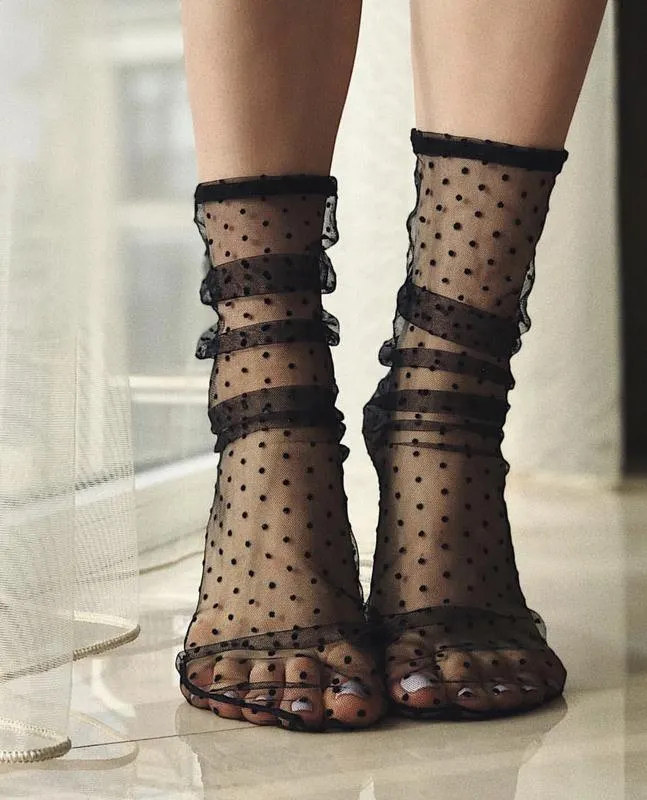 Tulle Socks - Polka Dot