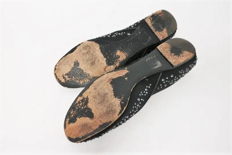 Valentino Garavani Swarovski Crystal Studded Flats Black Satin Size 40.5
