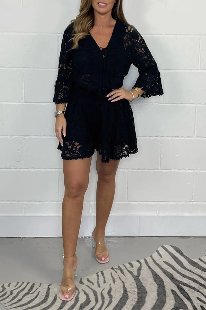 Vedika™ Casual Playsuit with V-Neck