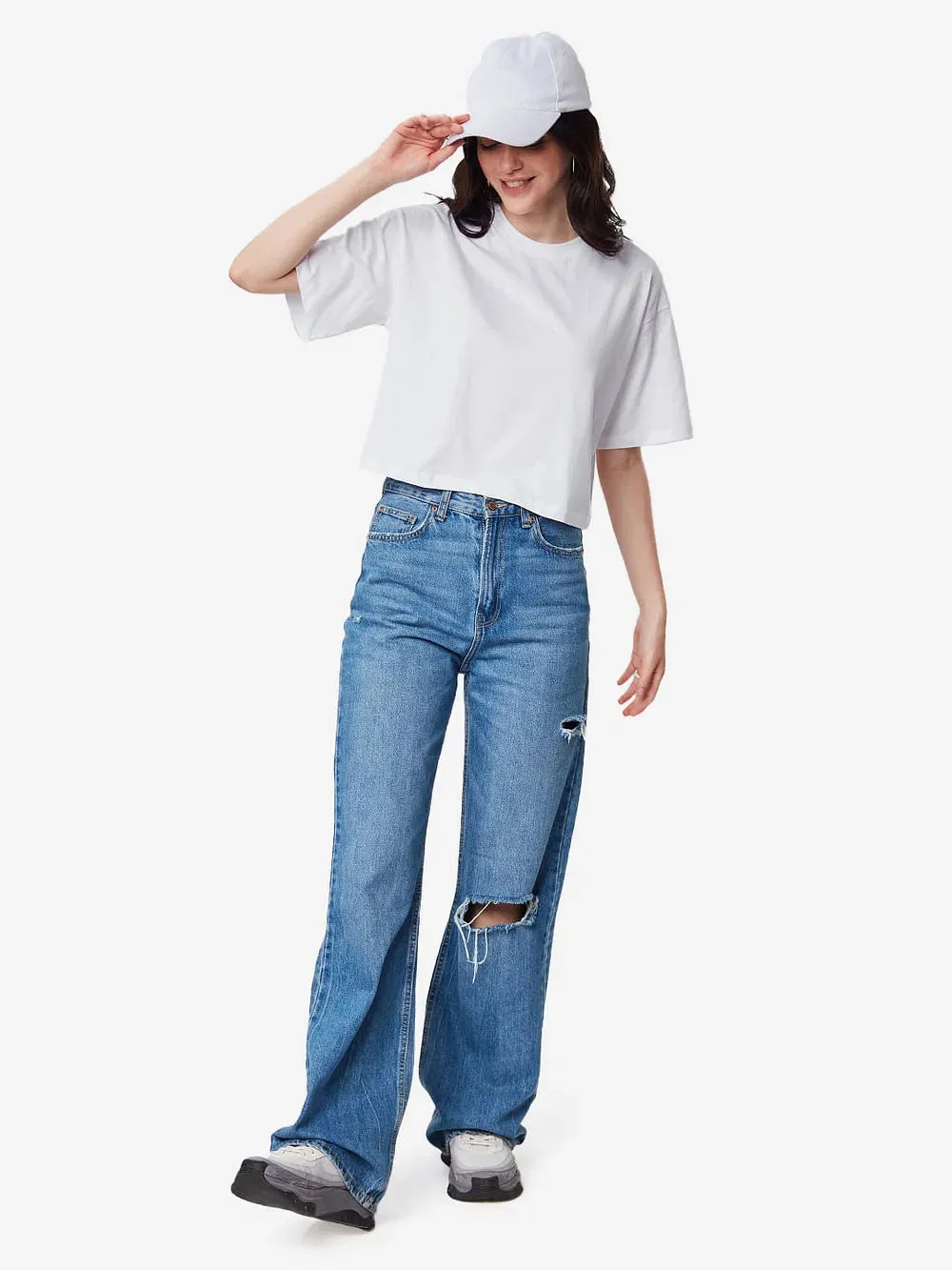 White Snow Mercerised Cotton T-shirt
