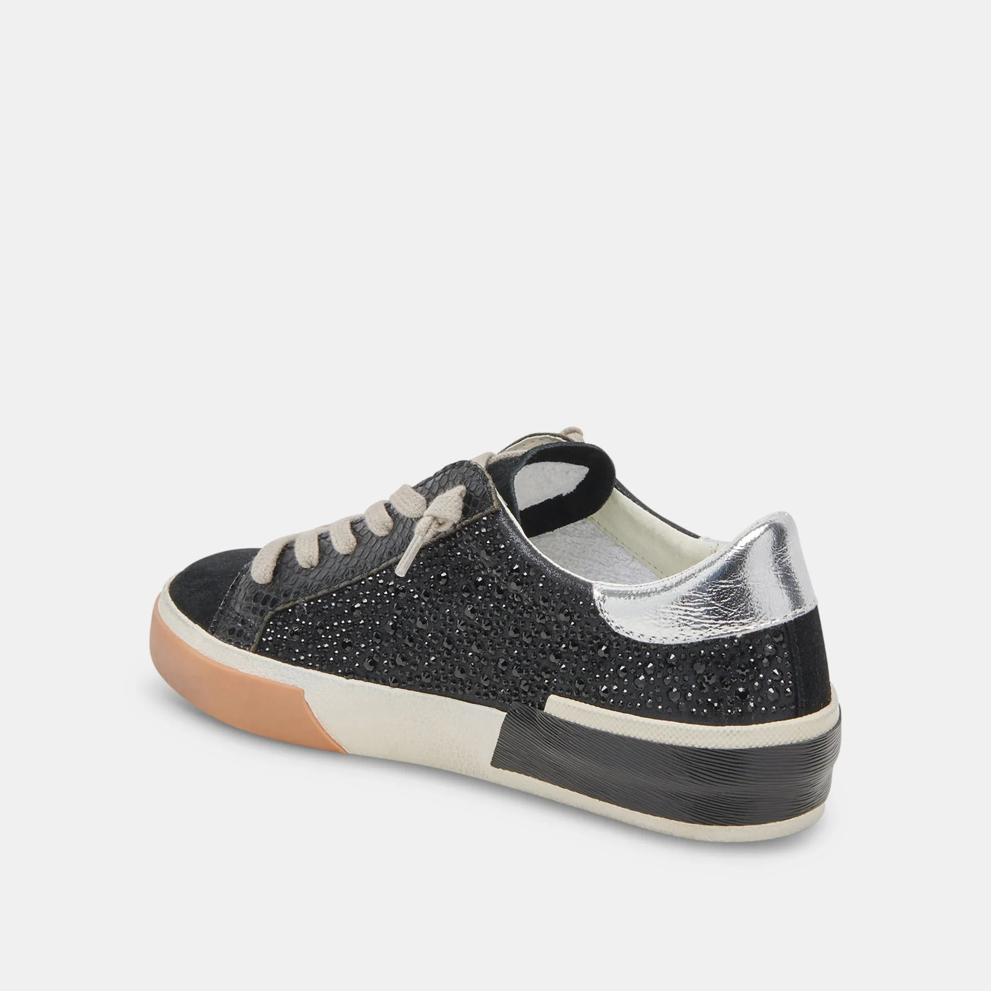 ZINA CRYSTAL SNEAKERS BLACK SUEDE
